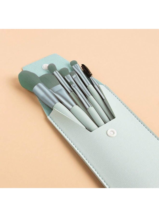 7-Piece Makeup Brush Set with Case – 'Haze Blue' Professional Brushes - Image 2